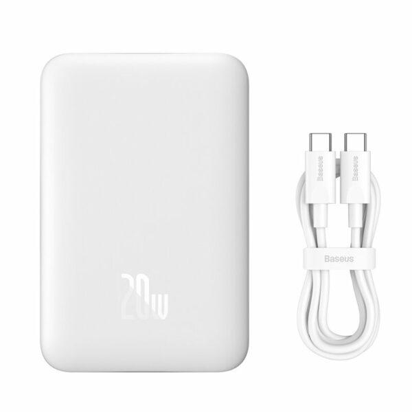 Power bank Baseus Magnetic Mini 10000mAh 20W alb