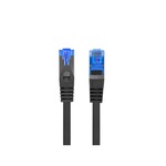 Cablu Ethernet RJ45 Impakt, LAN Cat 6A, SFTP, S/FTP, LSZH, Negru, 1.5 cm