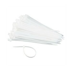 Set 100 bucati bride din plastic autoblocante, Gembird, dimensiune 100 mm x 2.5 mm, pentru fixare, legare si organizare, albe