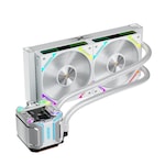 Cooler Procesor 1stPlayer® X-Starship 240-wh, display IPS personalizabil de 2, 4 inches, ARGB, compatibil AMD/Intel, alb
