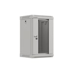 Cabinet metalic rack 10″ 9U 300×300 gri cu usi din sticla