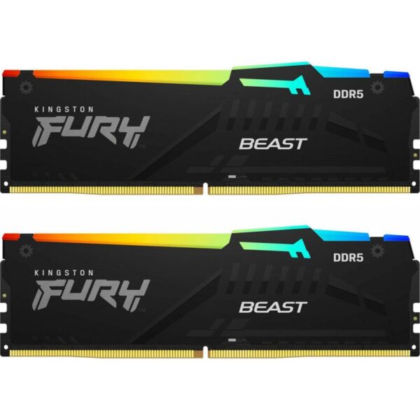 Memorie Kingston FURY Beast RGB, 32GB DDR5, 5600MHz CL40, Dual Channel Kit
