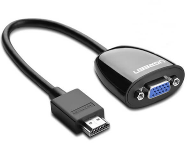 CABLU video Ugreen, „MM105” HDMI (T) la 1 x VGA (M) 1920×1080 la 60Hz fara sunet, lungime 0.15m, negru „40253” (timbru verde 0.08 lei) – 6957303842537