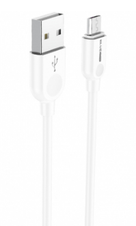 Cablu Date USB-A – microUSB, 18W, 2m,Alb