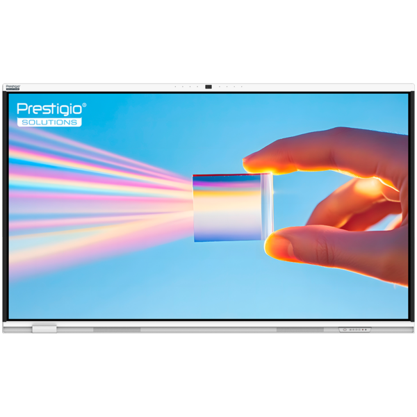 PRESTIGIO SOLUTIONS Multiboard 86” Prism, Android 14, Google EDLA, AI Camera, 8/128GB, 50TP
